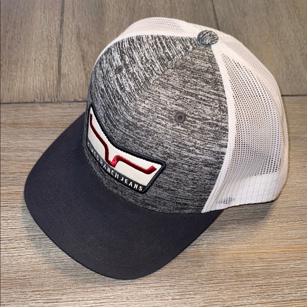 Kimes Ranch Gray, Navy, and White Trucker Hat